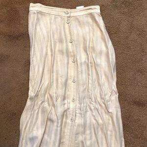 MIDI Cream silk skirt H&M